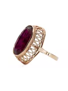 Pierścionek Vintage unikatowe Rubin Oryginalny wyrób Vintage 14k z różowego złota vrc129r